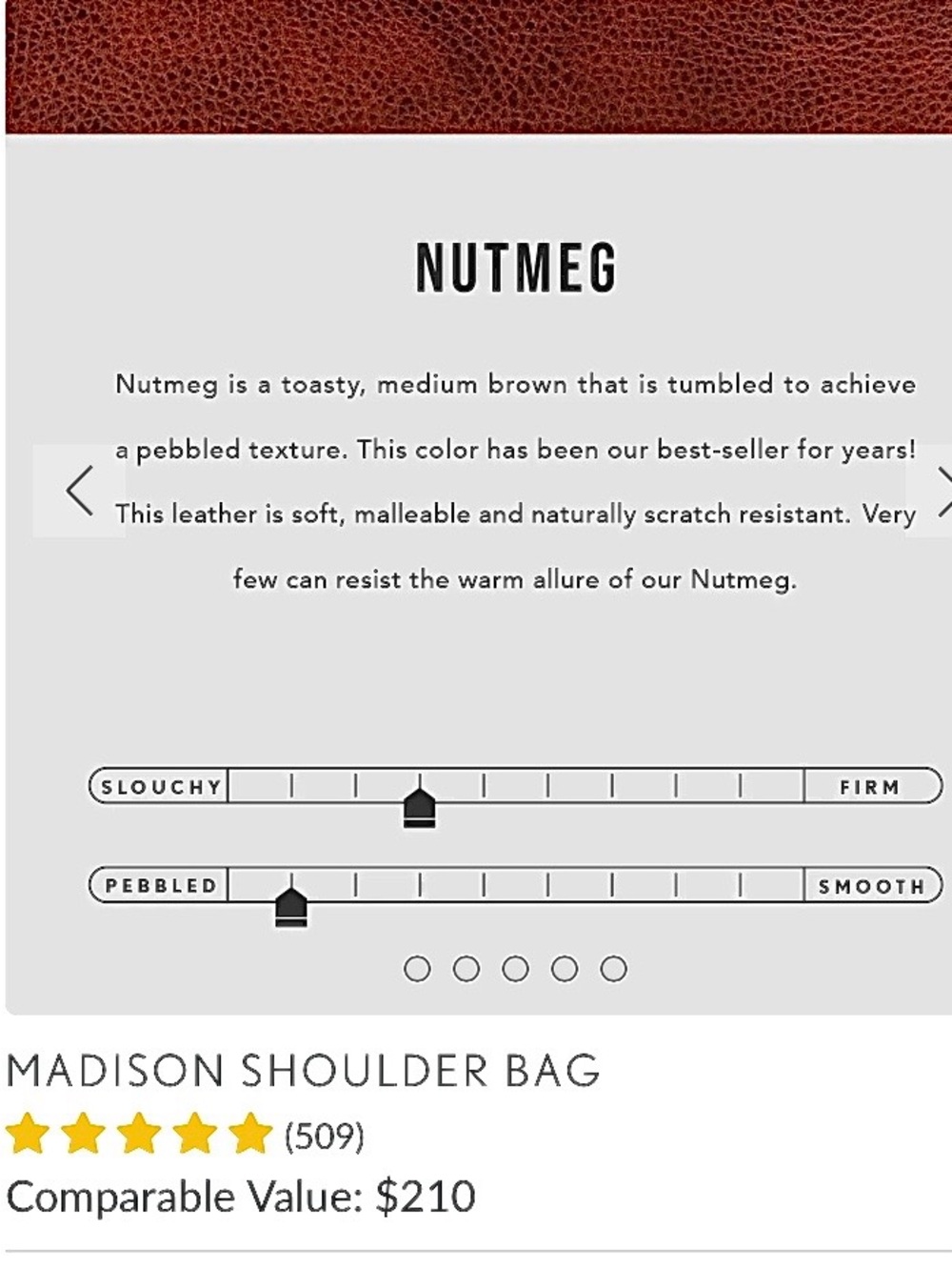 PORTLAND LEATHER COMPANY MEDIUM MADISON SHOULDER BAG IN NUTMEG - Picture 10 of 14